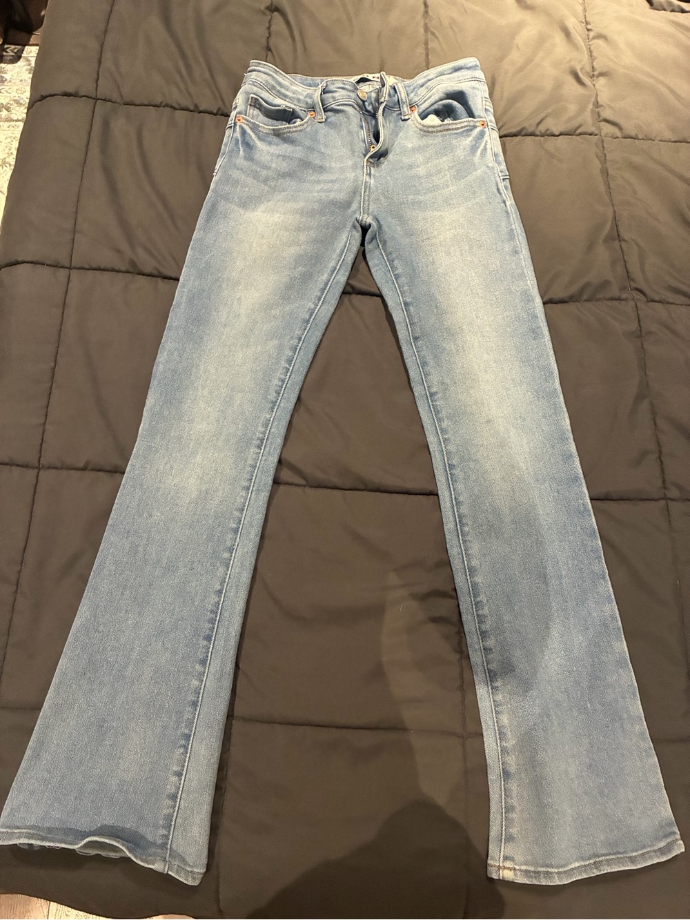 High-Rise Light Blue Flare Jeans for Women
